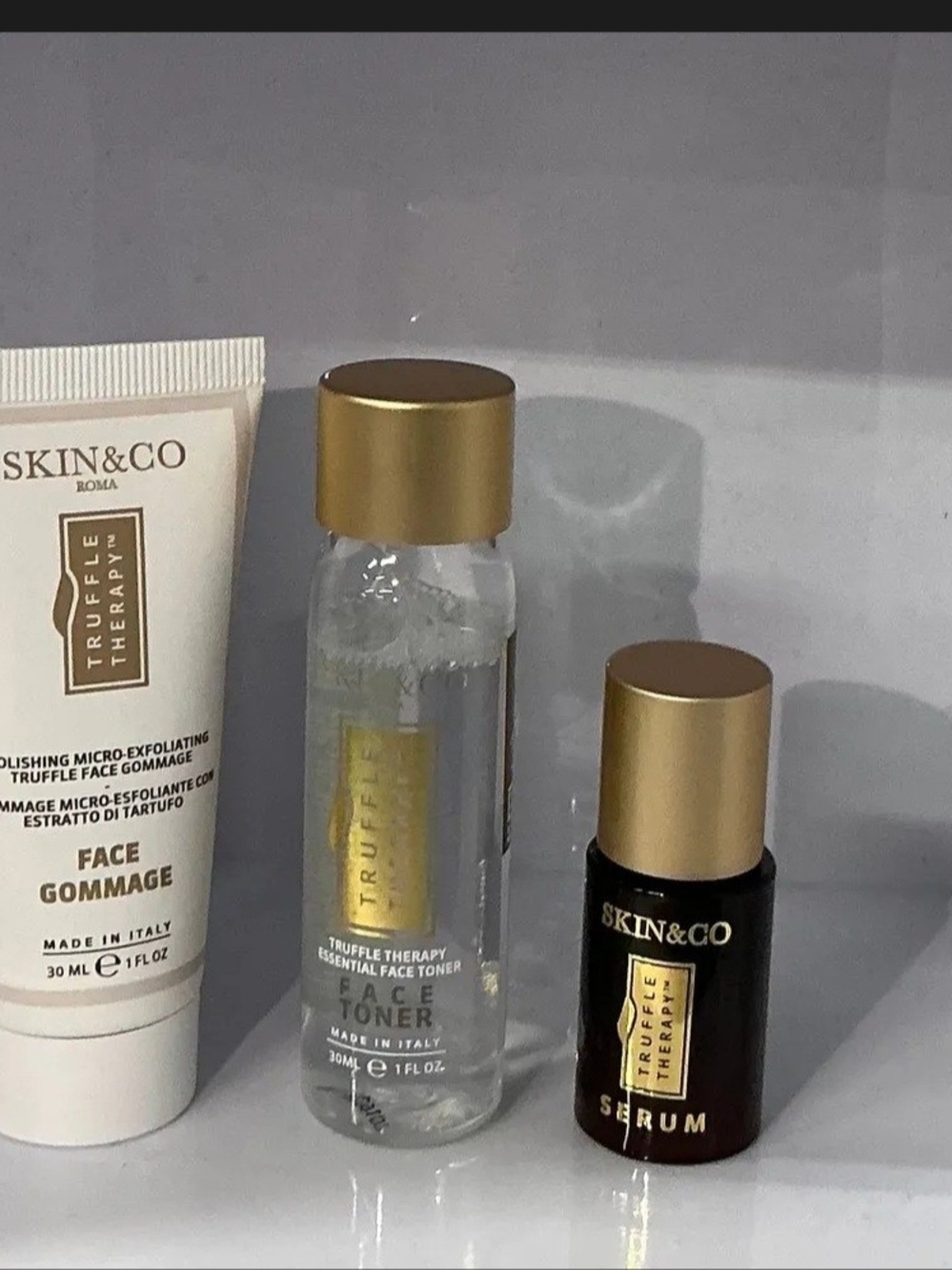 Skin Truffle Therapy Face  Gommage & Serum & Toner Alcohol Free 3 Pc Set